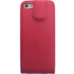 iPhone 5 Tasche Hülle Etui Flipcase Ledertasche magnetisch mit Spiegel Rot Ersatzteil