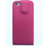iPhone 5 Tasche Hülle Etui Flipcase Ledertasche magnetisch mit Spiegel Pink Ersatzteil