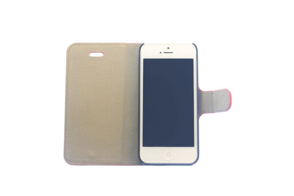 iPhone 5 Tasche Hülle Ledertasche magnetisch seitlich aufklappbar rot Ersatzteil