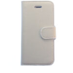 iPhone 5 Tasche Hülle Ledertasche magnetisch seitlich aufklappbar weiß Ersatzteil