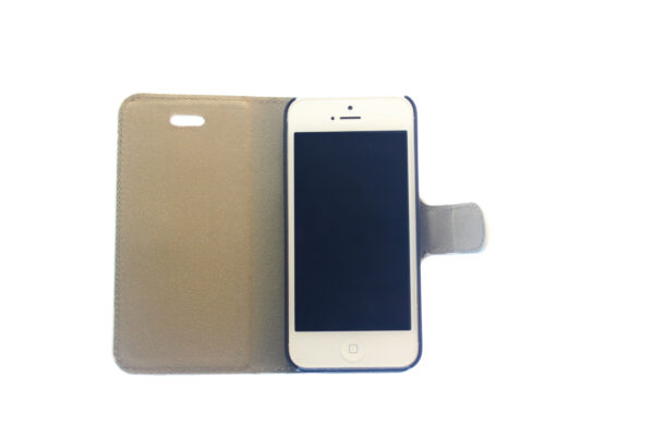 iPhone 5 Tasche Hülle Ledertasche magnetisch seitlich aufklappbar weiß Ersatzteil