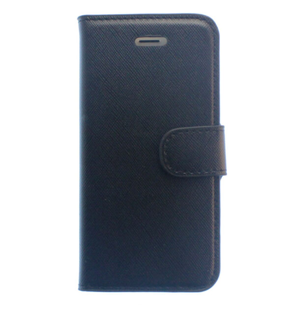 iPhone 5 Tasche Hülle Ledertasche magnetisch seitlich aufklappbar schwarz Ersatzteil