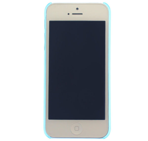 iPhone 5 Hülle Hardcase Case Cover Schutz Kappe Transparent Baby Blau Ersatzteil