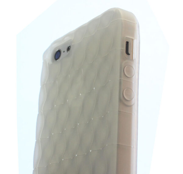 iPhone 5 Hülle Silikon TPU Case Cover Schutz Kappe Schutzhülle Weiß geriffelt Ersatzteil