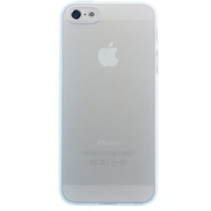 iPhone 5 Hülle Silikon TPU Case Cover Schutz Kappe Weiß Ersatzteil