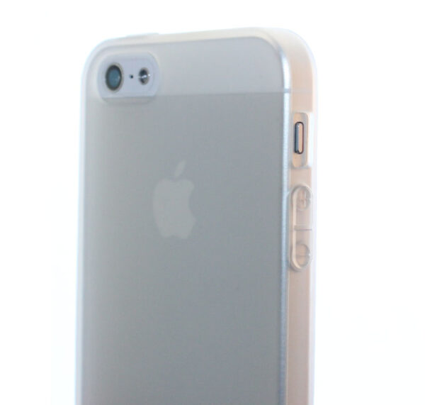 iPhone 5 Hülle Silikon TPU Case Cover Schutz Kappe Weiß Ersatzteil