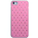 iPhone 5 Back Cover Hülle Kappe Case Schale Schutz Pink Glitzersteine Strass Ersatzteil